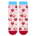 Strawberry Gifts Unisex Kids Funny Fruit Socks Strawberry Gifts for Boys and Girls Cute Strawberry Socks, Gifts for 7-10 Years Old