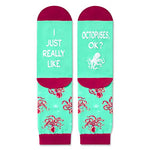 Gender-Neutral Octopus Gifts, Unisex Octopus Socks for Women and Men, Octopus Ocean Socks