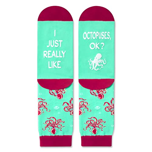 Gender-Neutral Octopus Gifts, Unisex Octopus Socks for Women and Men, Octopus Ocean Socks