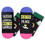 Unisex Social Worker Socks, Social Worker Gifts, Appreciation Gifts for Volunteers, School Social Worker Gifts for Office, Women Men Volunteer Socks