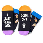 Funny Crazy Socks for Women Men, Boba Bubble Milk Tea Gifts for Teen Girls Boba Socks, Gifts for Drinkers