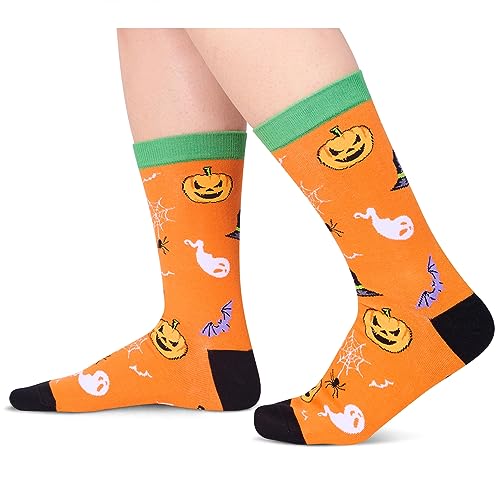 Funny Pumpkin Socks, Horror-themed Halloween Socks for Women Men, Silly Halloween Gifts, Pumpkin-themed Gifts, Halloween Holiday Presents
