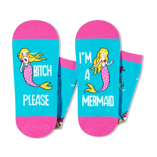 One-Size-Fits-All Mermaid Gifts, Unisex Mermaid Socks for Women and Men,  Mermaid Gifts Gender-Neutral Animal Socks