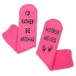 Novelty Horror Movie Gifts for Movie Lovers, Women Halloween Socks, Funny Women Horror Movie Socks, Spooky Movie Gifts for Film Lovers