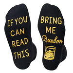 Funny Bourbon Socks for Men Women, If You Can Read This Socks Novelty Crazy Gifts for Whiskey Lovers,Unisex Drinking Socks