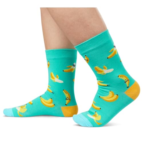 Funny Banana Gifts For Banana Lovers, Banana Socks Fruit Socks for Kids, Unisex Banana Socks For Boys Girls