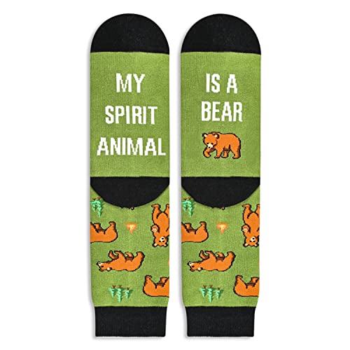 Unique Bear Gifts, Unisex Bear Socks for Men and Women, Best Gift for Bear Lovers