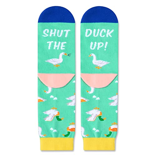 Unisex Funny Duck Socks, Duck Gifts for Women and Men, Duck Gifts Farm Animal Socks