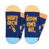 Socks With Funny Sayings, Bourbon Whiskey Margarita Vodka Gifts for Drink Lovers, Cocktail Socks Tequila Socks