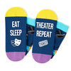 Novelty Theater Unisex Blue Crew Socks