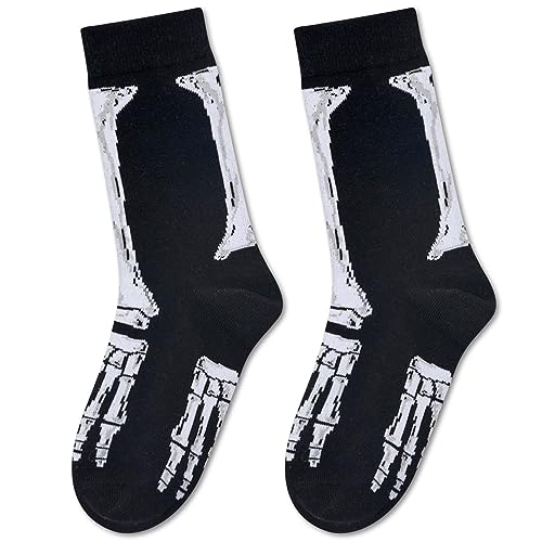 Silly Halloween Gifts for Men, Funny Crazy Halloween Socks, Skeleton Socks, Bone Socks, X-Ray Socks, Ideal Doctor Gifts, Spooky Gifts, Gifts for 7-10 Years Old