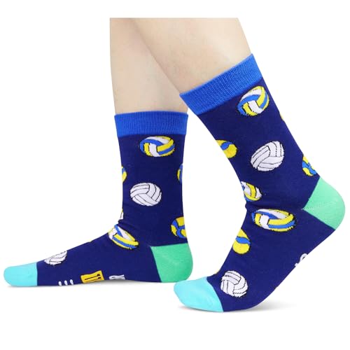 Crazy Volleyball Socks, Volleyball Gifts for Men Women, Unisex Funny Novelty Socks