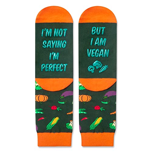 Vegans Gifts, Unisex Funny Vegetarian Gifts for Men Women, Novelty Vegan Socks Vegetable Socks Salad Socks