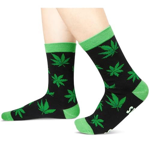 Funny Marijuana Gift Pot Leaf Gift Canabi Gift Weed Gift for Men Women, Pot Leaf Socks for Stoners Weed Smoker Gifts Plant Lover Gifts