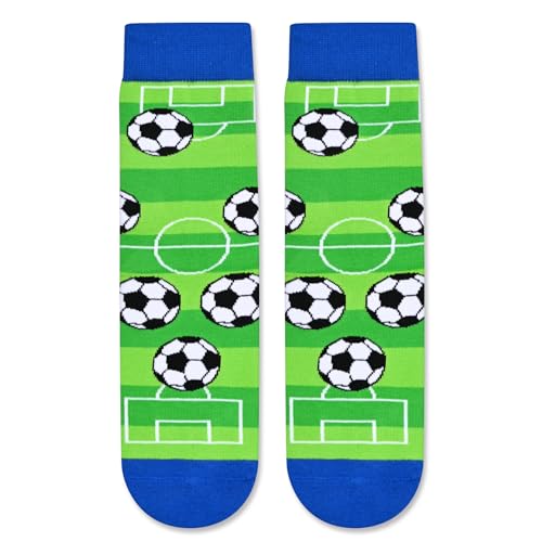 Unisex Soccer Socks for Children, Funny Soccer Gifts for Soccer Lovers, Kids' Soccer Socks, Cute Sports Socks for Boys and Girls, Novelty Kids' Gifts for Sports Lovers 10-12 Years Old