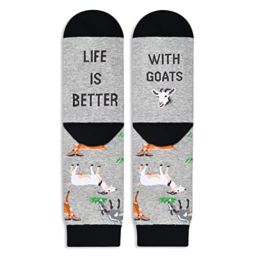 One-Size-Fits-All Goat Gifts, Unisex Goat Socks for Women and Men,  Sheep Gifts Gender-Neutral Animal Socks