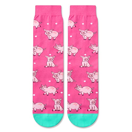 Unique Pig Gifts for Women Silly & Fun Pig Socks Novelty Pig Gifts for Moms Pig Lovers Piggy Socks