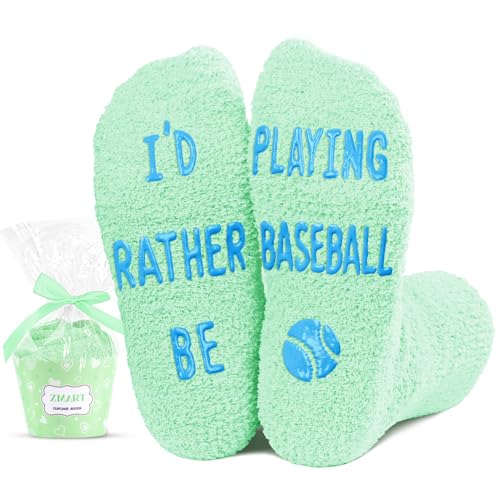 Unisex Baseball Socks for Kids Teens, Funny Baseball Gifts for Baseball Lovers, Boys Girls Baseball Socks, Cute Sports Socks for Sports Lovers, Gifts for 7-10 Years Old