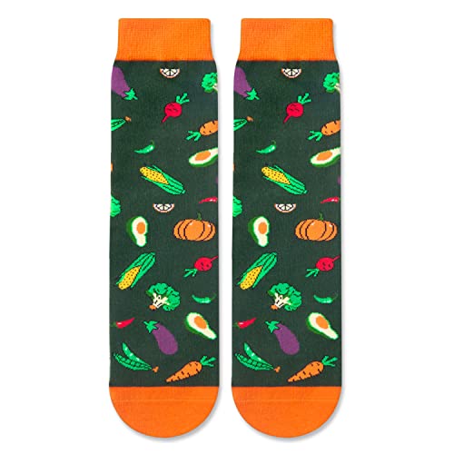 Vegans Gifts, Unisex Funny Vegetarian Gifts for Men Women, Novelty Vegan Socks Vegetable Socks Salad Socks