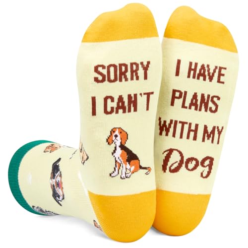 Funny Novelty Socks for Dog Lover, Dog Lovers Gifts, Cute Dog Printed Casual Crew Sock Gifts for Men Women