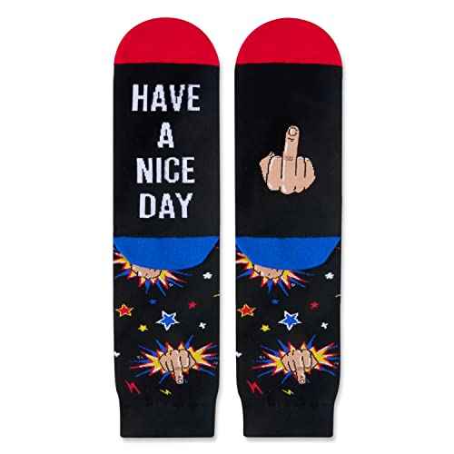 Funny Gifts For Men Women Crazy Gifts Unisex Novelty Socks Sarcastic Gifts Middle Finger Gifts Middle Finger Socks