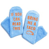 Taco Gifts, Novelty Gifts for Grils Boys, Funny Crazy Silly Taco Socks, Fuzzy Taco Socks