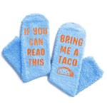 Taco Gifts, Novelty Gifts for Grils Boys, Funny Crazy Silly Taco Socks, Fuzzy Taco Socks