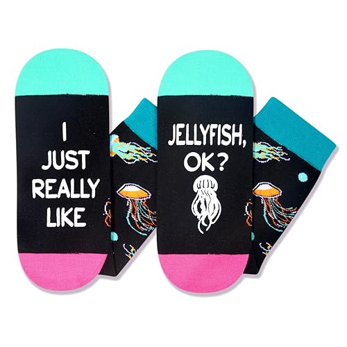 Gender-Neutral Jellyfish Gifts, Unisex Jellyfish Socks for Women and Men, Ocean Gifts Jellyfish Socks