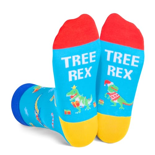 Unique Dinosaur Lover Gifts Novelty Dinosaur Gifts for Boys Girls Fun Dinosaur Socks for Kids, Gift for 4-7 Years Old