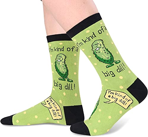 Novelty Pickle Gifts for Women, Anniversary Gift for Her, Funny Food Socks, Women's Pickle Socks, Gift for Mom, Funny Pickle Socks for Pickle Lovers