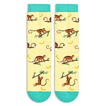 Gender-Neutral Monkey Gifts, Unisex Monkey Socks for Women and Men, Monkey Gifts Animal Socks