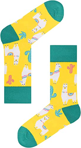 Novelty Llama Socks, Gifts for Girls 4-7 Years Old, Funny Llama Gifts for Llama Lovers, Animal Socks, Kids Llama Themed Socks, Animal Lover Gift, Silly Socks, Fun Socks