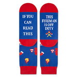 Fireman Gifts for Men, Novelty Fireman Socks, Fire Chief Gifts, Fire Socks, Firefighter Socks, Best Gift for Firefighters, Retired Firefighters, and Fire Department Enthusiasts, Flame Socks