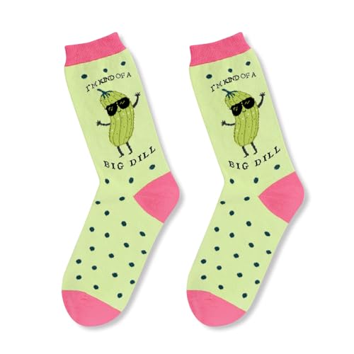 Funny Pickle Socks for Women, Novelty Pickle Gifts For Pickle Lovers, Anniversary Gift For Her, Gift For Mom, Funny Food Socks, Womens Pickle Themed Socks