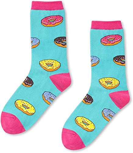 Women's Donut Socks, Donut Lover Gift, Funny Food Socks, Novelty Donut Gifts, Gift Ideas for Women, Funny Donut Socks for Donut Lovers, Mother's Day Gifts