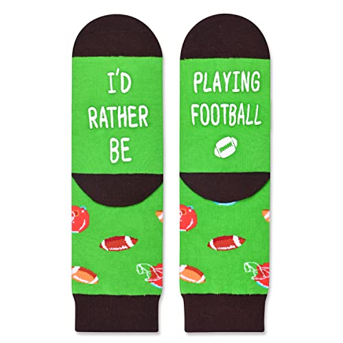 Kids' Fun Socks, Unisex Novelty Football Socks for Kids, Children Ball Sports Socks, Funny Football Gifts for Football Lovers, Gifts for Boys Girls, Sports Lover Gift, Gifts for 7-10 Years Old