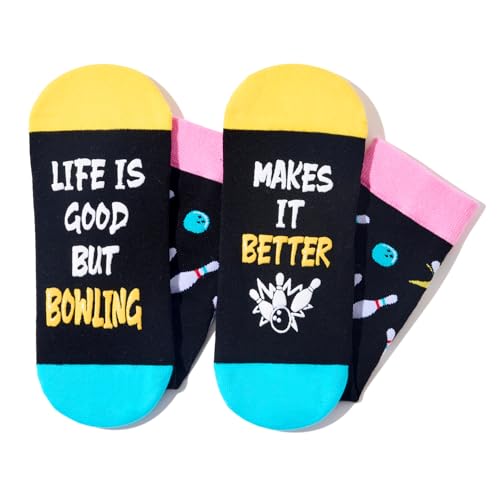 Novelty Bowling Socks, Funny Bowling Gifts for Bowling Lovers, Ball Sports Socks, Gifts For Men Women, Unisex Bowling Themed Socks, Sports Lover Gift, Silly Socks, Fun Socks