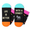 Unisex Funny Donkey Socks, Donkey Gifts for Women and Men, Donkey Gifts Farm Animal Socks