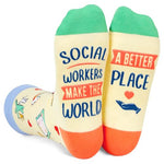 Social Worker Socks, Women Men Social Worker Socks, Appreciation Gifts for Volunteers, Unisex Volunteer Socks, and Office Gifts for School Social Workers