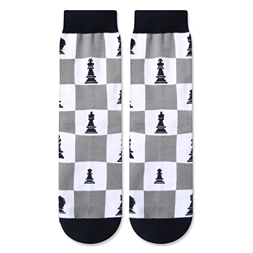 Novelty Chess Socks for Men Women who Love to Chess, Funny Gifts for Chess Lovers, Chess Players Gifts