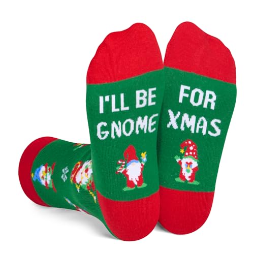 Gnome Socks, Funny Christmas Gifts for Boys Girls, Christmas Vacation Gifts, Xmas Gifts, Holiday Gifts, Gnome Gifts, Santa Gift Stocking Stuffer, Gifts for 7-10 Years Old