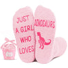 Funny Dinosaur Gifts for Kids Unique Dinosaur Gifts Girls 7-10 Years Old, Crzay Socks for Kids Fuzzy Dinosaur Socks Girls 7-10 Years, Gifts for Dinosaur Lovers or Geology Enthusiasts