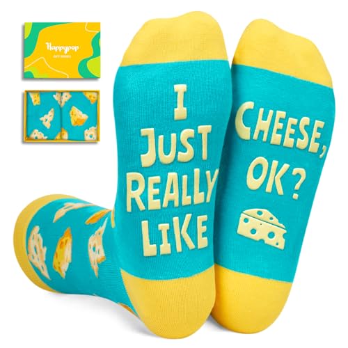 Unisex Cheese Gifts for Cheese Lover, Cheese Socks for Men Women, Funny Novelty Silly Cheese Socks Gifts