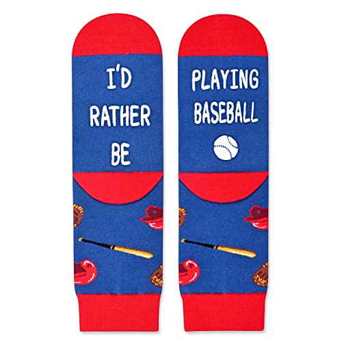 Novelty Baseball Socks for Kids, Funny Baseball Gifts for Sports Lovers, Kids' Gifts for 10-12 Years Old Boys Girls, Unisex Baseball Themed Socks Children, Silly Socks, Cute Socks