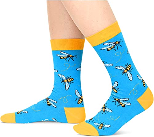 Gender-Neutral Bee Gifts, Unisex Bee Socks for Women and Men, Bee Gifts Animal Socks