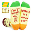 Funny Monkey Socks for Women Men, Unisex Crazy Monkey Gifts for Monkey Lovers, Silly Monkey Socks Gifts