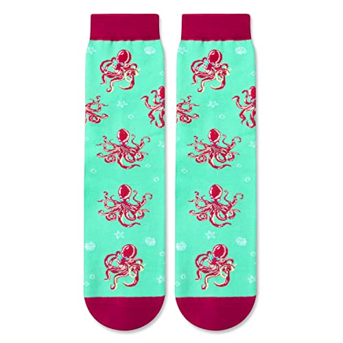 Gender-Neutral Octopus Gifts, Unisex Octopus Socks for Women and Men, Octopus Ocean Socks