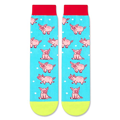 Versatile Pig Gifts, Unisex Pig Socks for Women Men, All-occasion Pig Gifts Fun Animal Socks for Farmers
