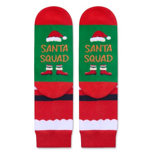 Christmas Santa Socks, Funny Christmas Gifts for Boys Girls, Christmas Vacation Gifts, Xmas Gifts, Holiday Gifts, Christmas Santa Gifts Stocking Stuffer, Gifts for 7-10 Years Old