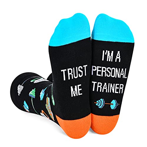 Unisex Trainer Socks, Fitness Trainer Gifts, Athletic Trainer Gifts, and Best Trainer Ever Gifts,Perfect Gifts for Every Workout Enthusiast, Women Men Coach Socks